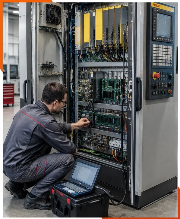 Ремонт систем ЧПУ FANUC промышленных станков в Уфе